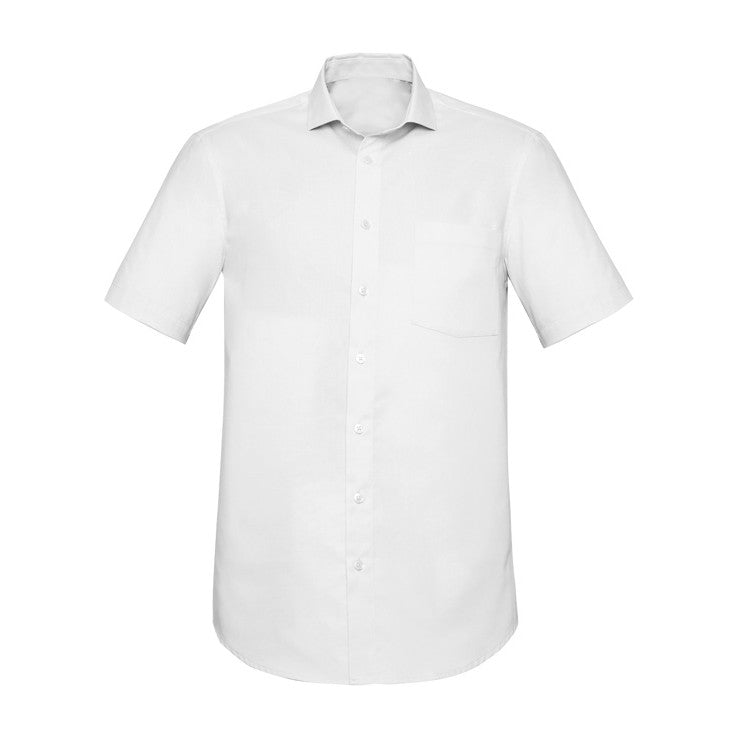 Biz Corporates Charlie Mens Classic Fit Short Sleeve Shirt RS968MS in White