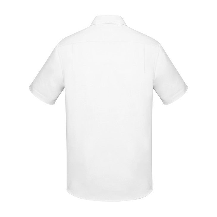 Biz Corporates Charlie Mens Classic Fit Short Sleeve Shirt RS968MS in White, view 2
