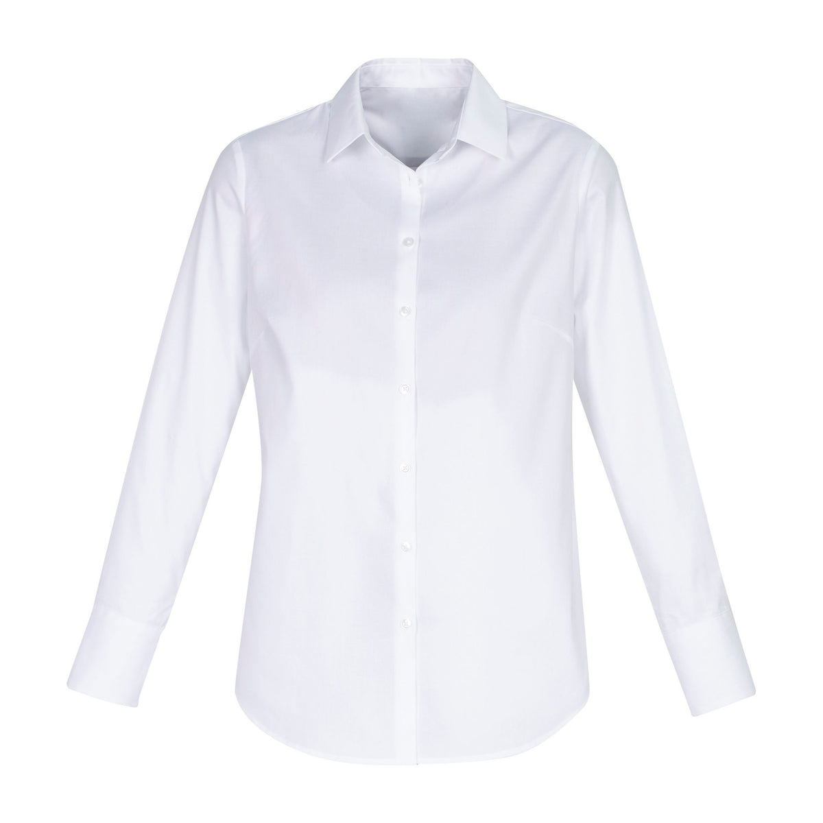 Biz Camden Womens Long Sleeve Shirt S016LL in White