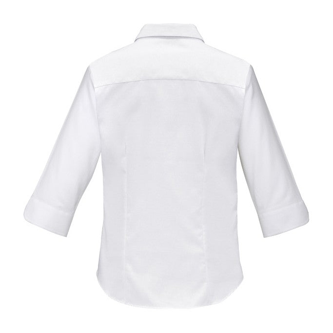 Biz Luxe Womens 3/4 Sleeve Shirt S10221 in White