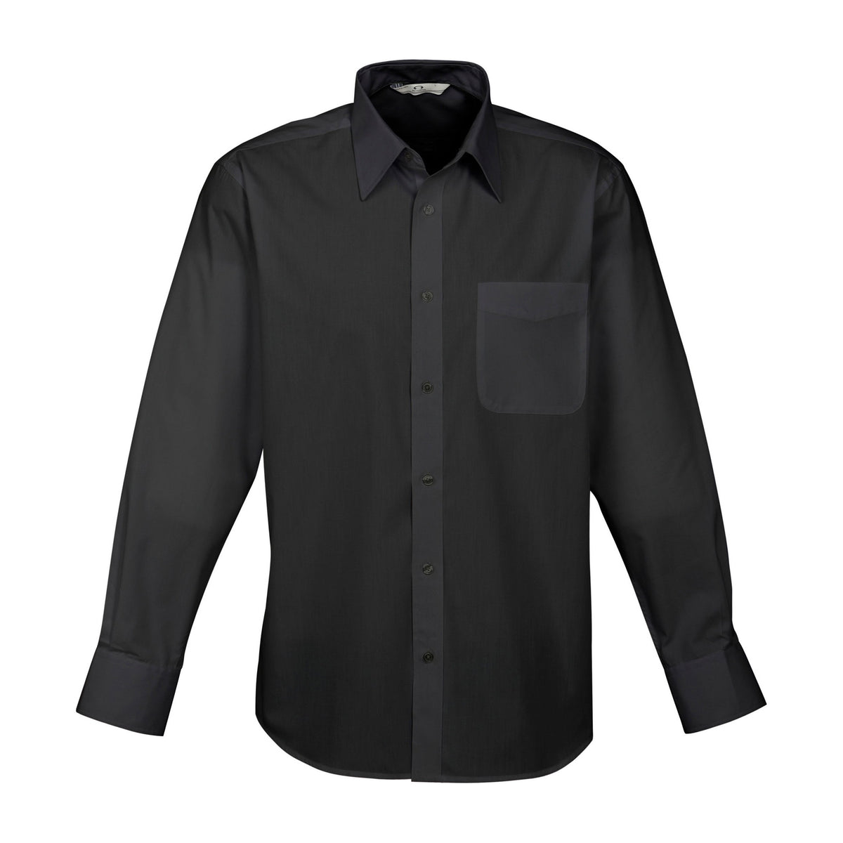 Biz Base Mens Long Sleeve Shirt S10510 in Black