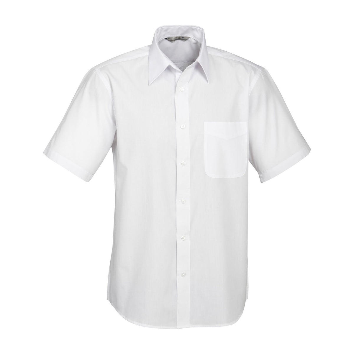 Biz Base Mens Short Sleeve Shirt S10512 in White