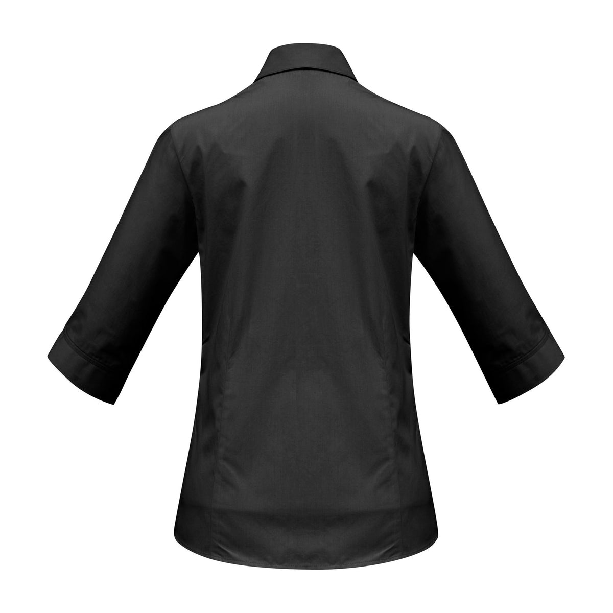 Biz Base Womens 3/4 Sleeve Shirt S10521 in Black, view 2