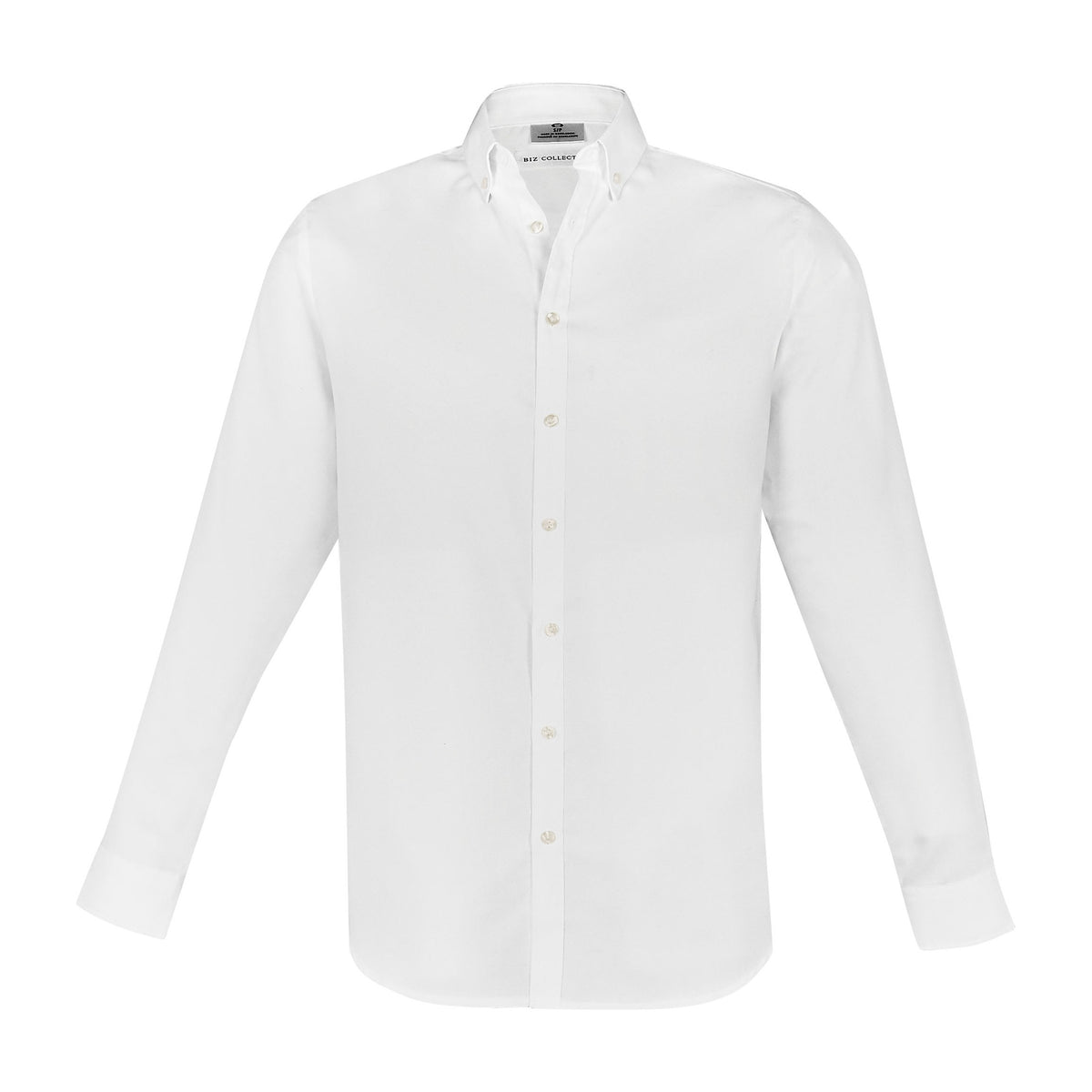 Biz Memphis Mens Long Sleeve Shirt S127ML in White