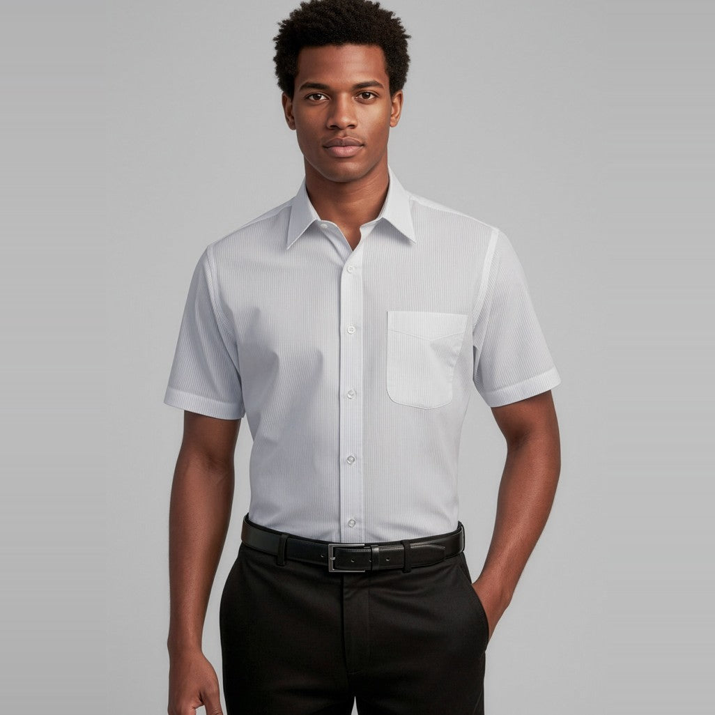 Biz Ambassador Mens Short Sleeve Shirt S251MS, worn by model