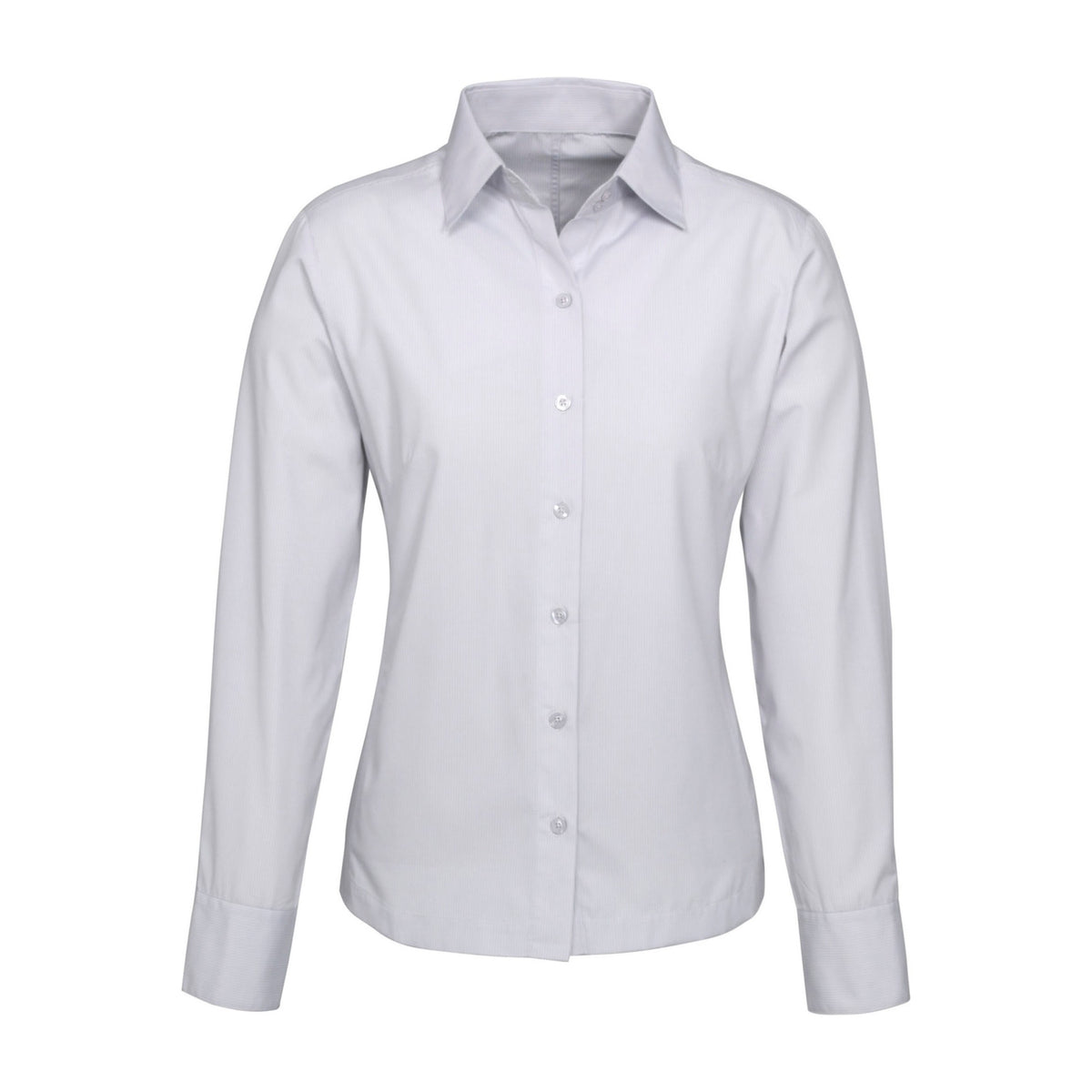 Biz Ambassador Womens Long Sleeve Shirt S29520 in Silver Grey