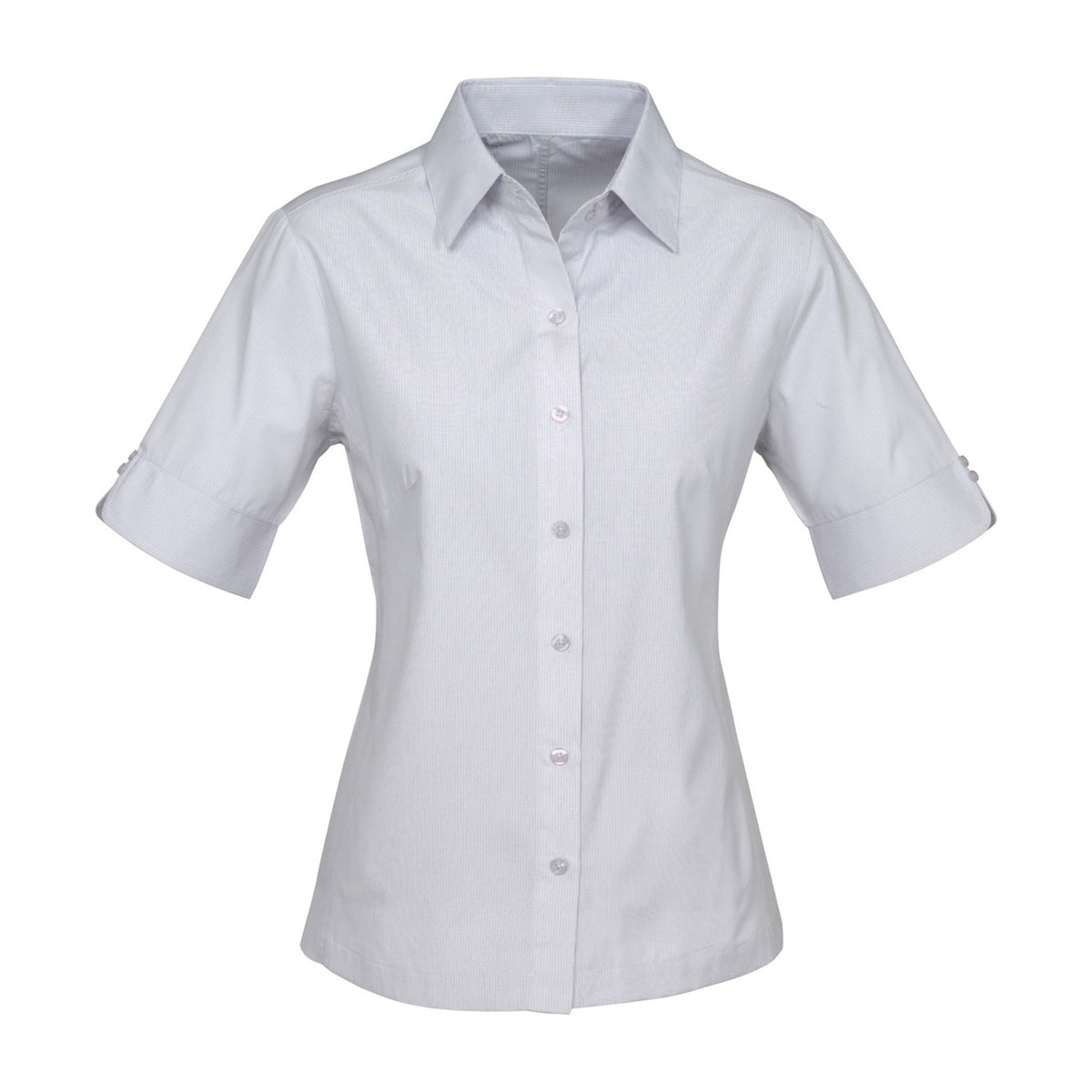Biz Ambassador Womens Short Sleeve S29522 in Silver Grey