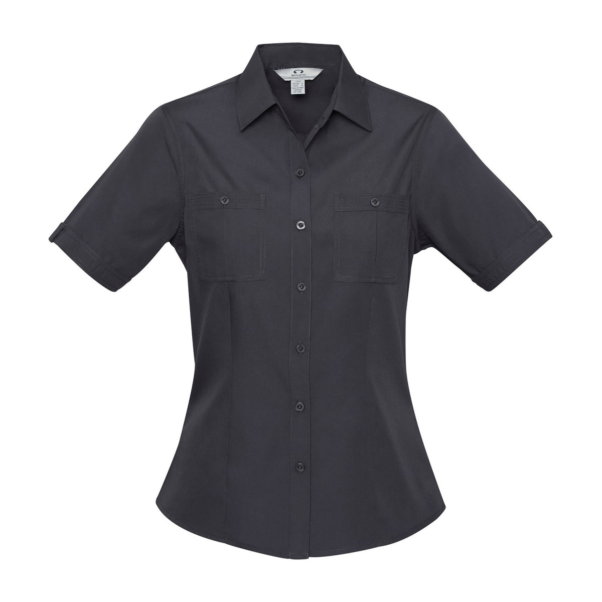 Biz Bondi Womens Short Sleeve Shirt S306LS in Charcoal