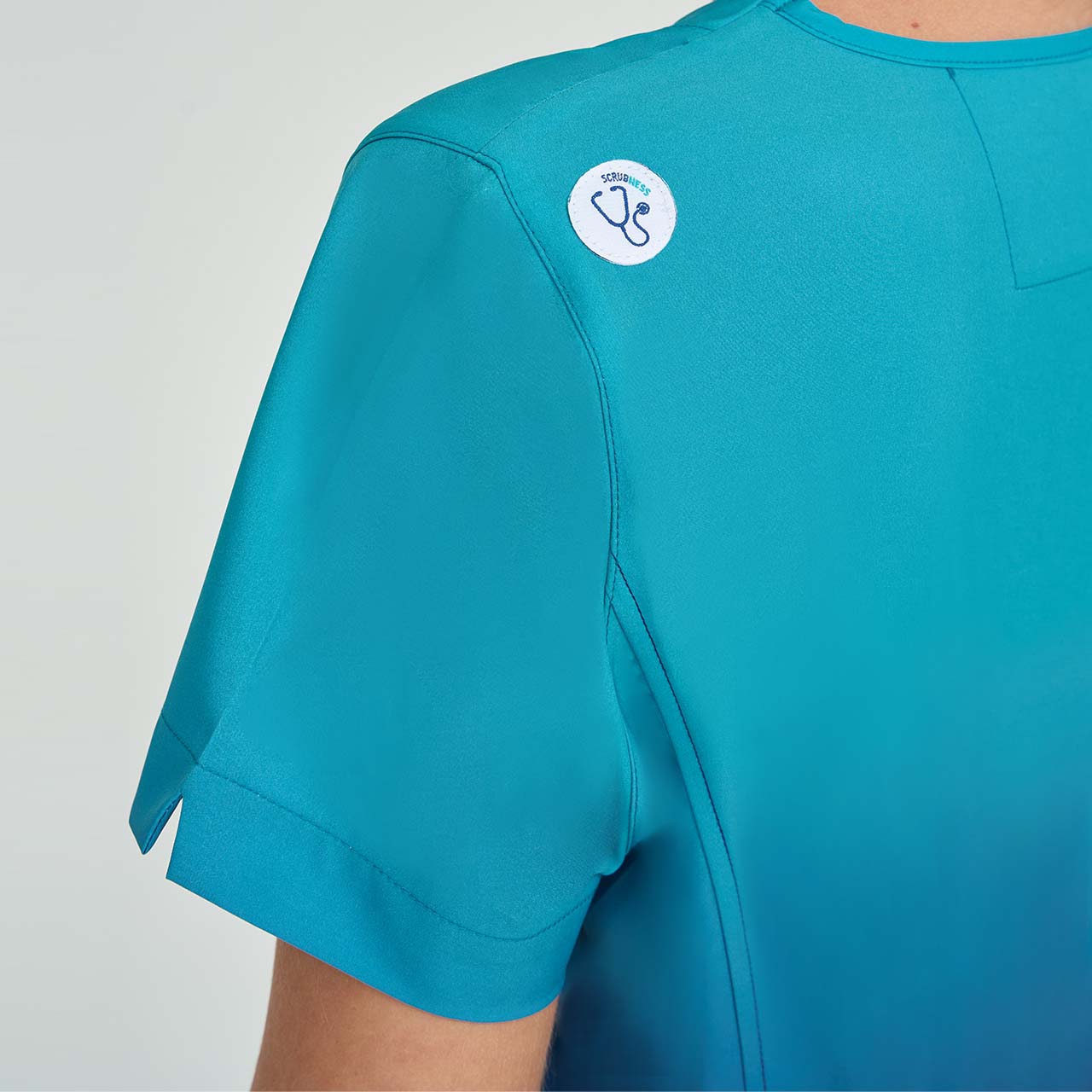 Scrubness Sea Blue Ombre Scrub Top SN0039