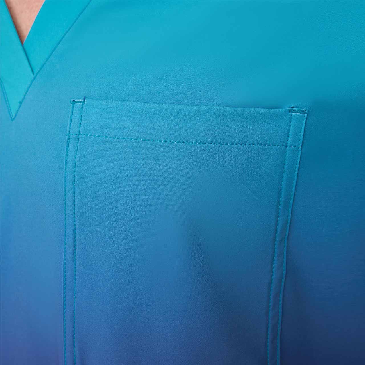 Scrubness Sea Blue Ombre Inclusive Scrub Top SN0044