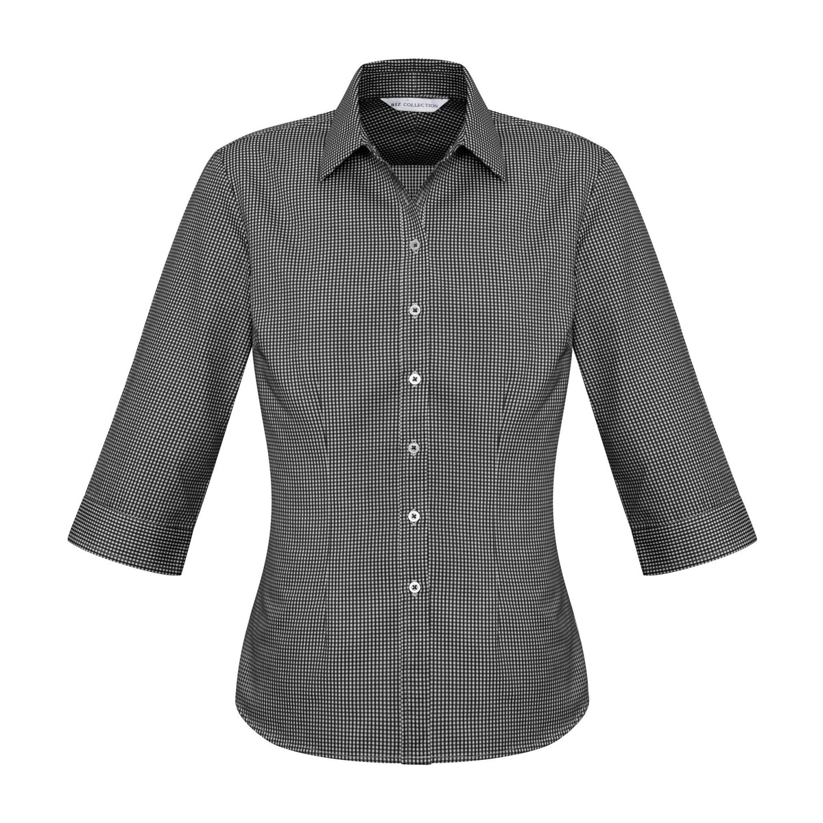 Biz Ellison Womens 3/4 Sleeve Shirt S716LT in Black