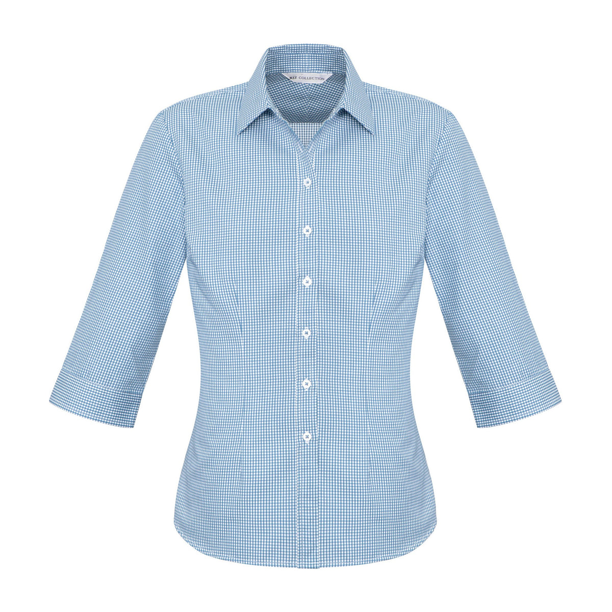 Biz Ellison Womens 3/4 Sleeve Shirt S716LT in Blue