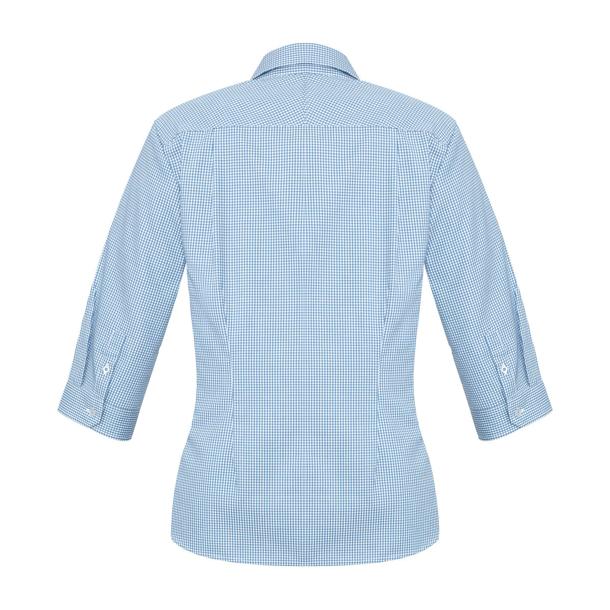 Biz Ellison Womens 3/4 Sleeve Shirt S716LT in Blue, view 2