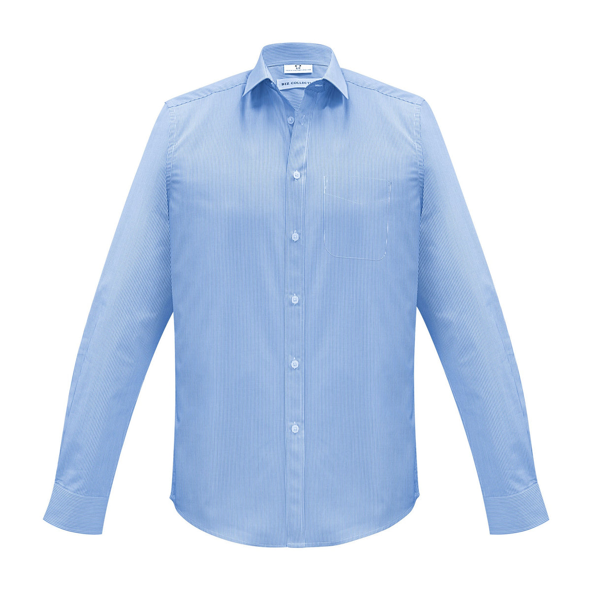 Biz Euro Mens Long Sleeve Shirt S812ML in Blue