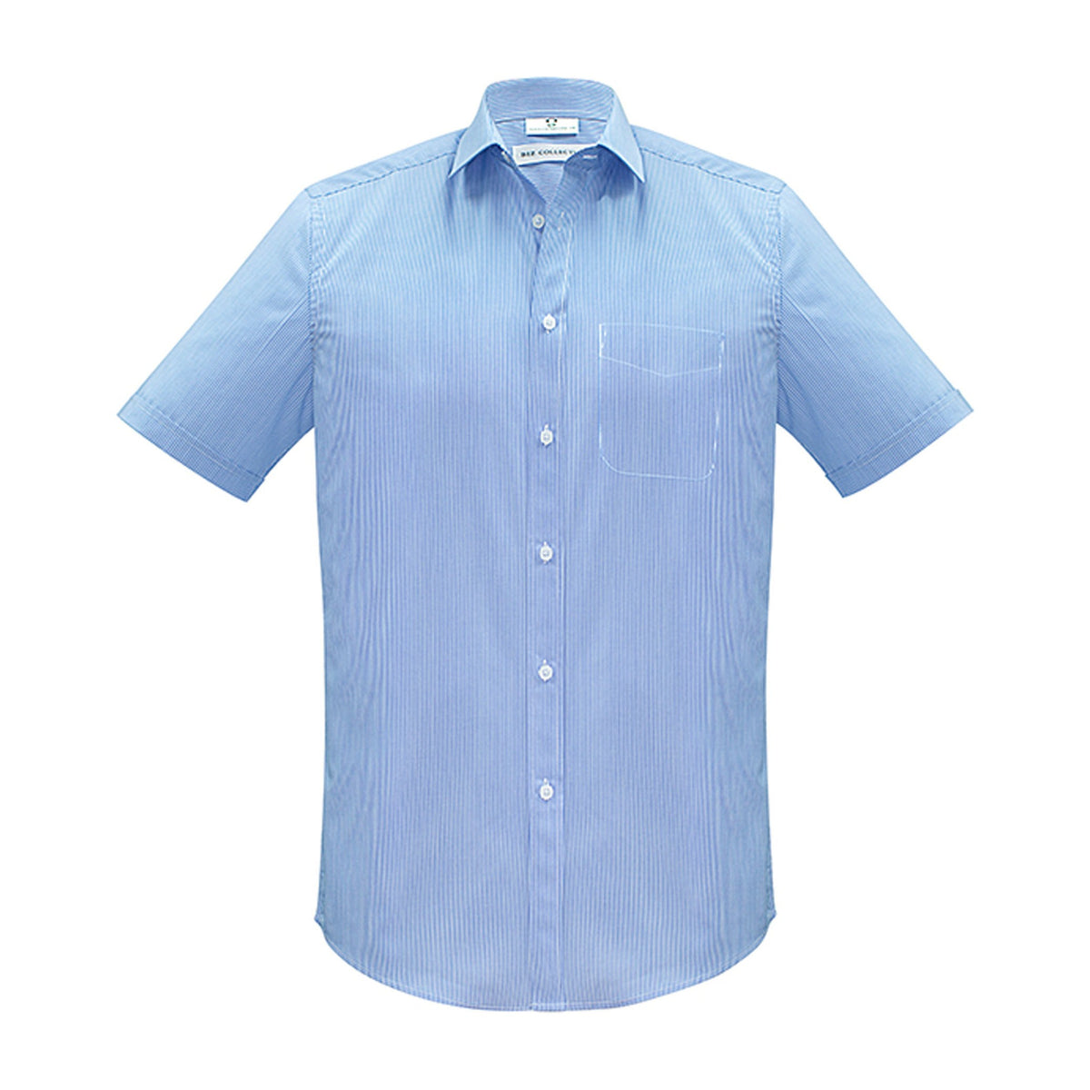 Biz Euro Mens Short Sleeve Shirt S812MS in Blue