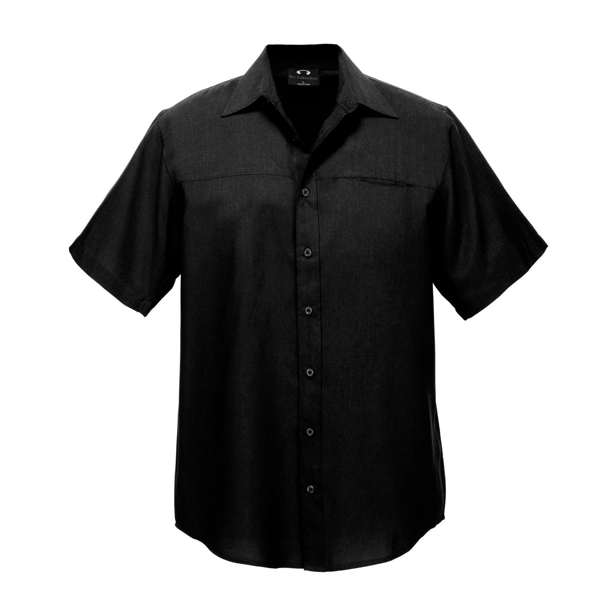 Biz Oasis Mens Short Sleeve Shirt SH3603 in Black