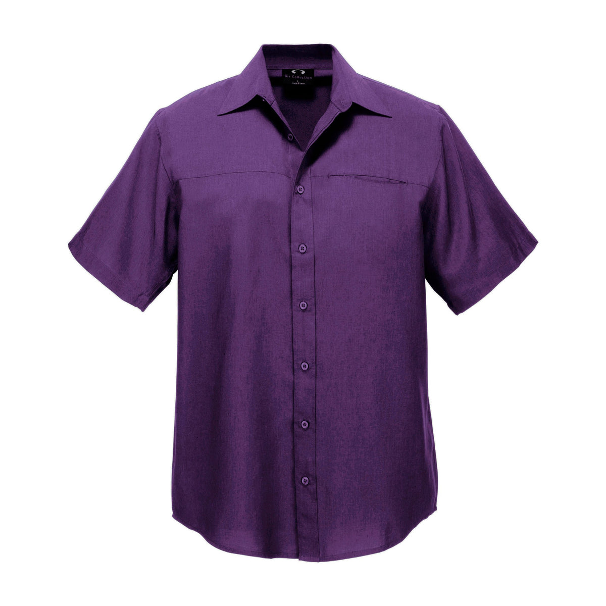 Biz Oasis Mens Short Sleeve Shirt SH3603 in Grape