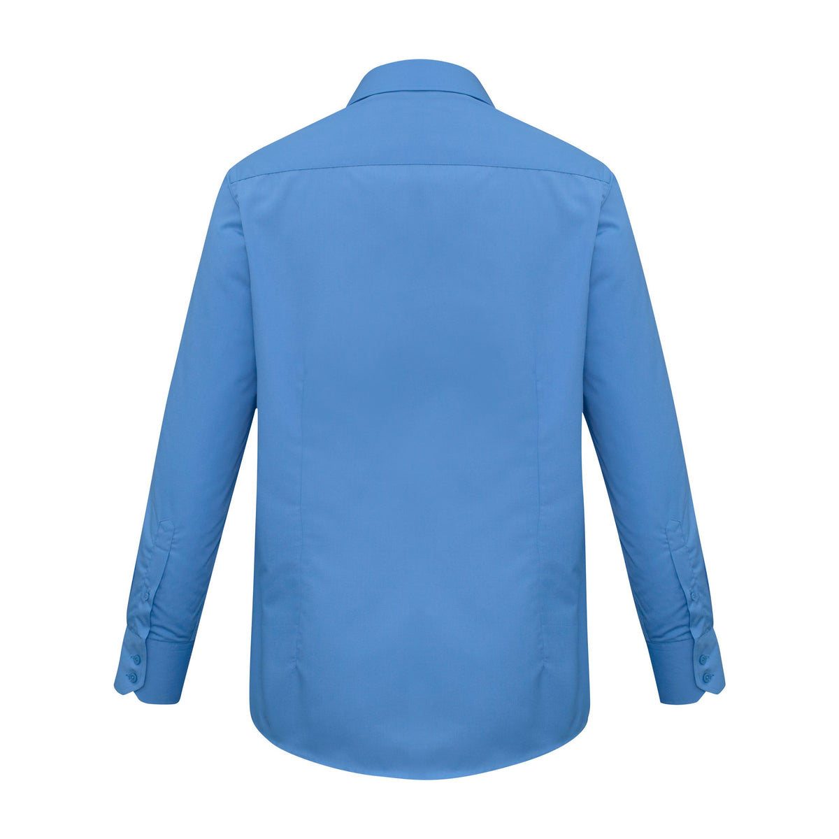 Biz Metro Mens Long Sleeve Shirt SH714 in Mid Blue, view 2