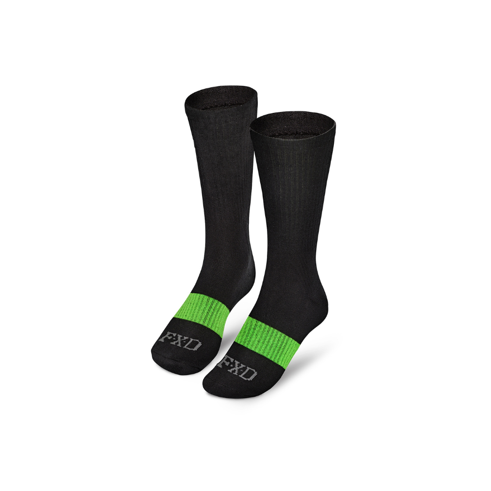 FXD SK-6 Long Black Socks (5 pack)