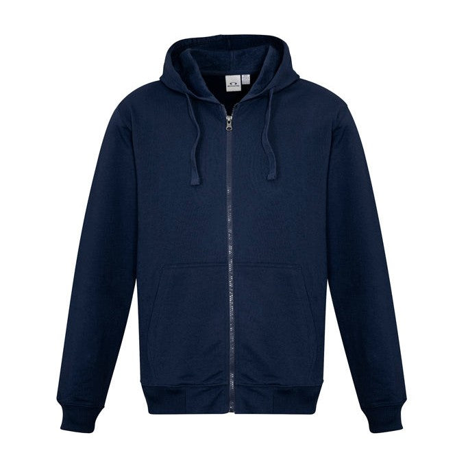 Biz Mens Crew Zip Hoodie SW762M in Navy