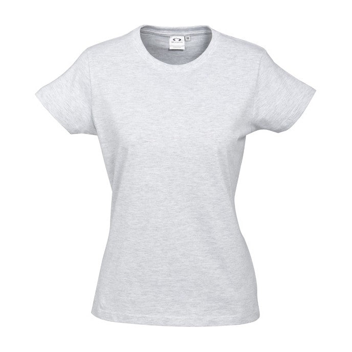 Biz Womens Ice Tee T10022 in Snow Marle