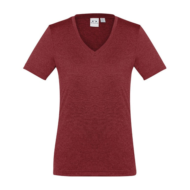 Biz Aero Womens Short Sleeve Tee T800LS in Red