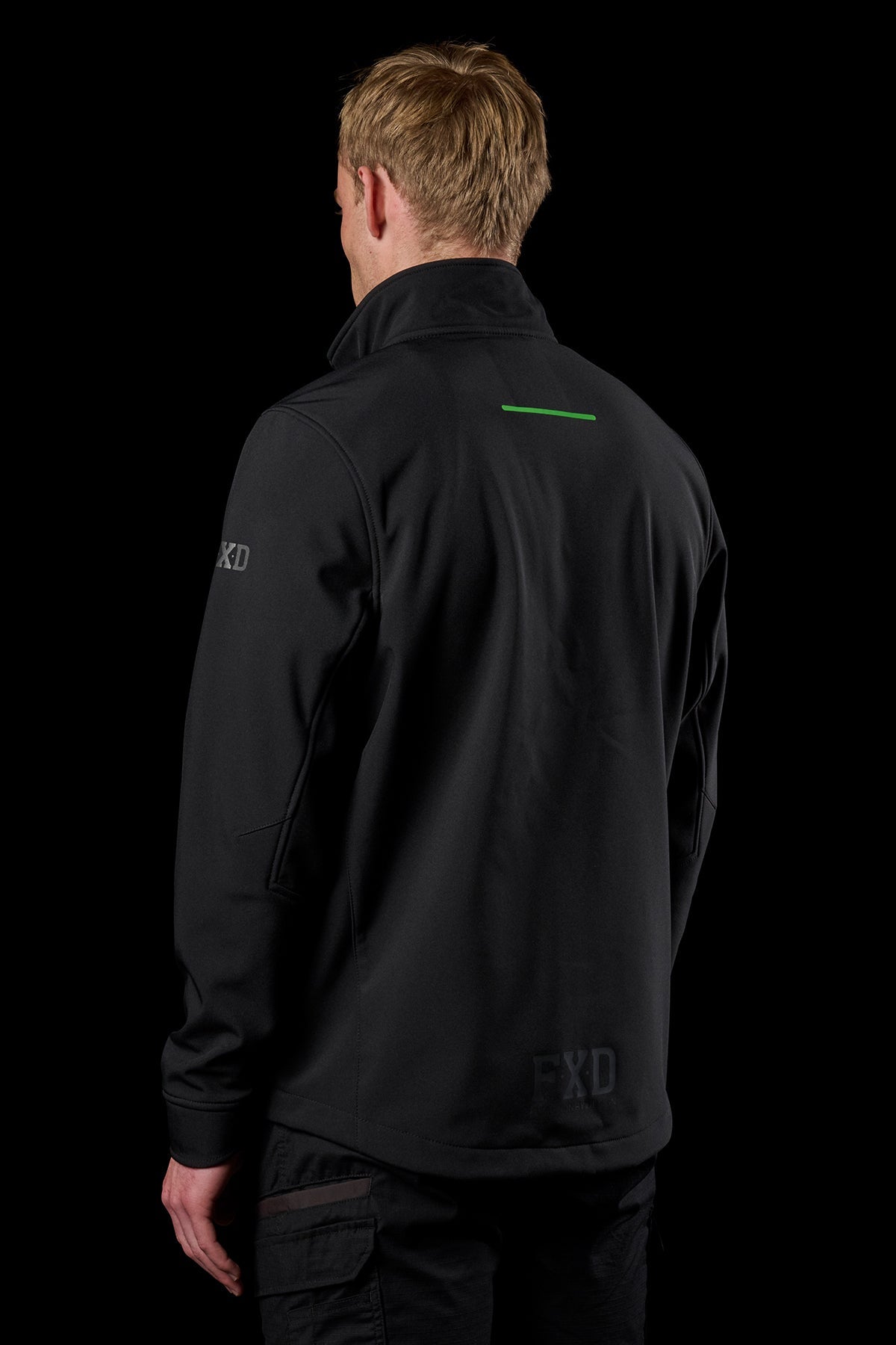 FXD WO-3 Soft Shell Work Jacket in Black, view 3
