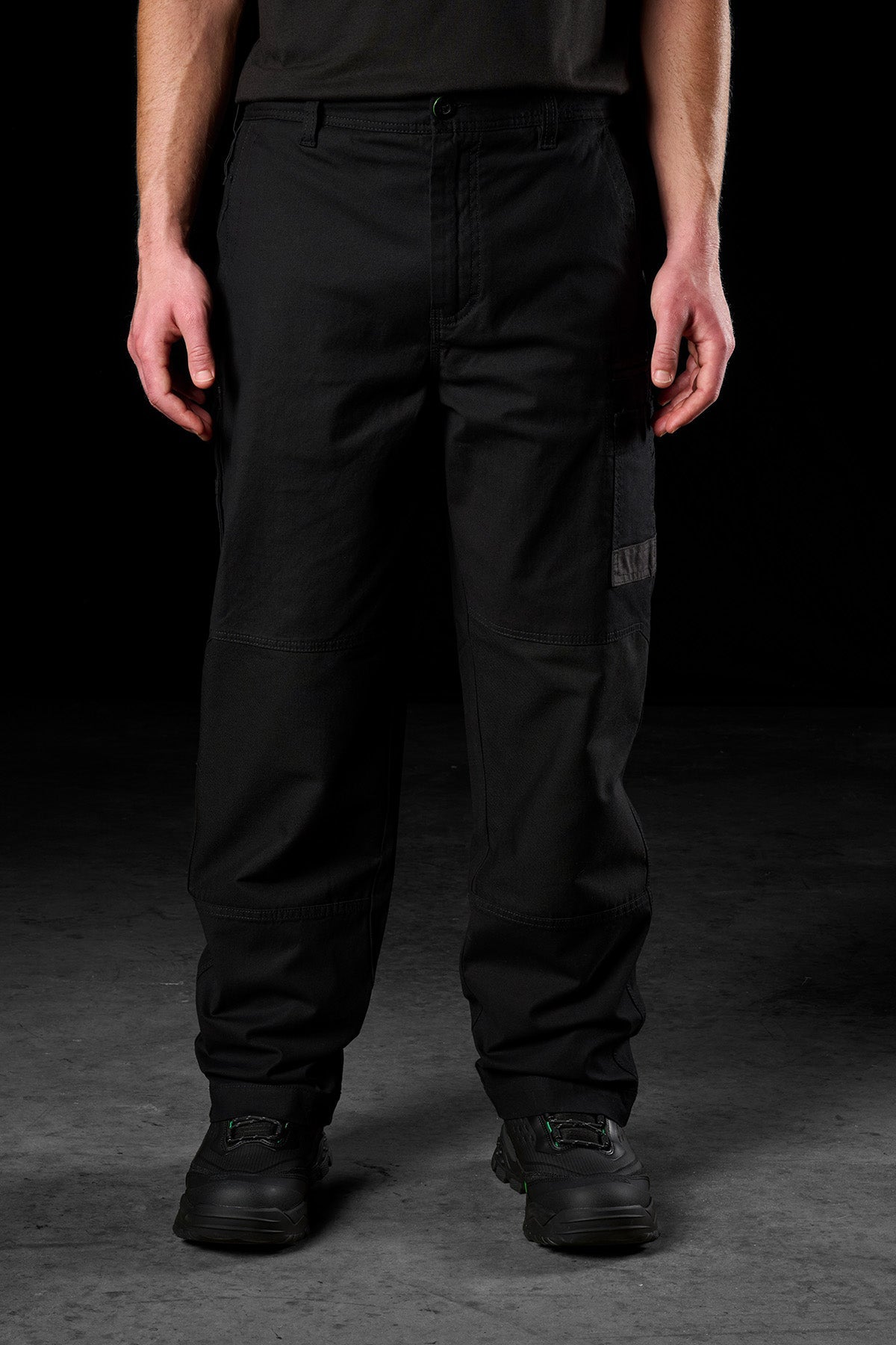 FXD WP-3L Loose Fit Stretch Work Pant in Black, view 2