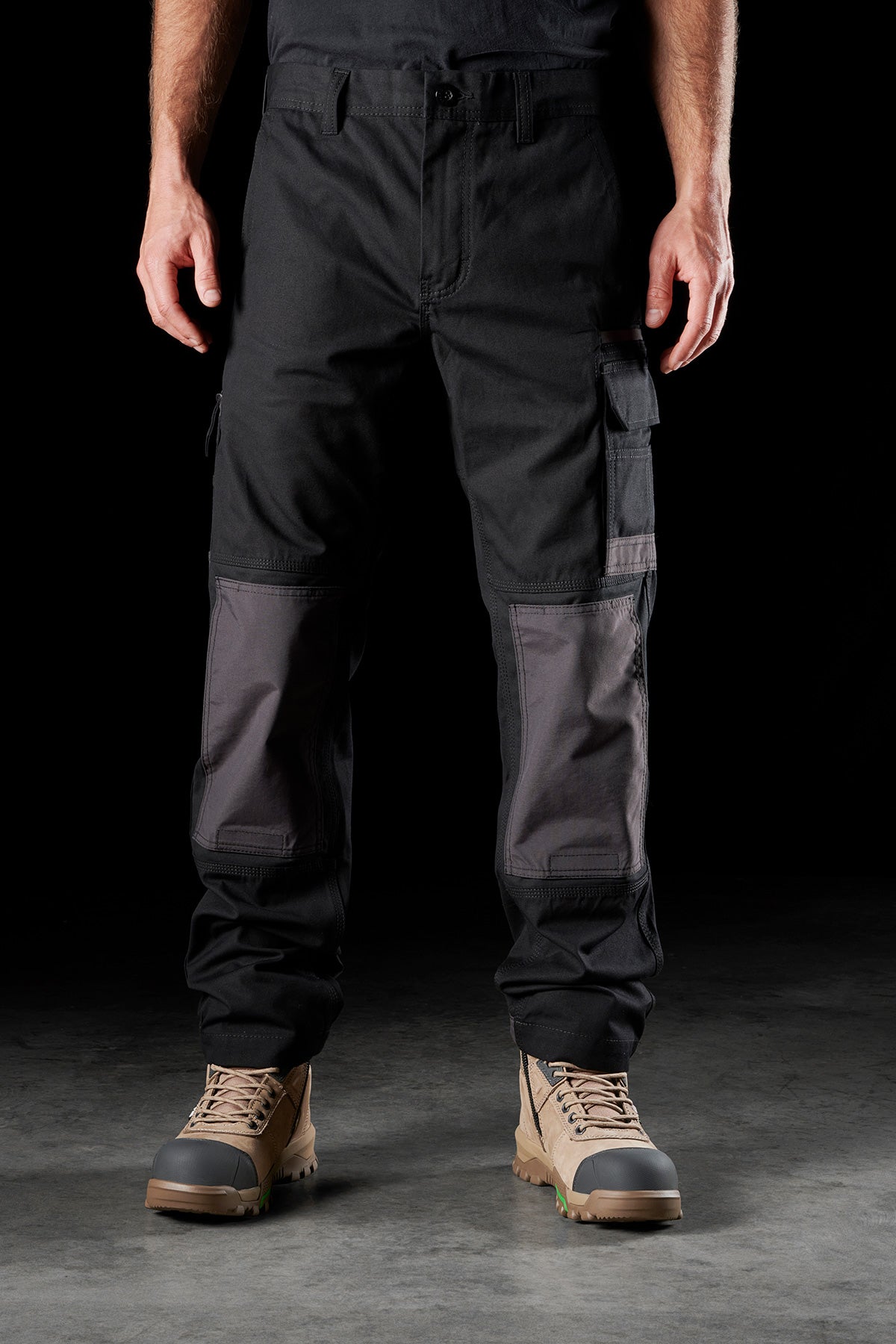 FXD WP-1 Stretch Canvas Work Pant in Black, view 2