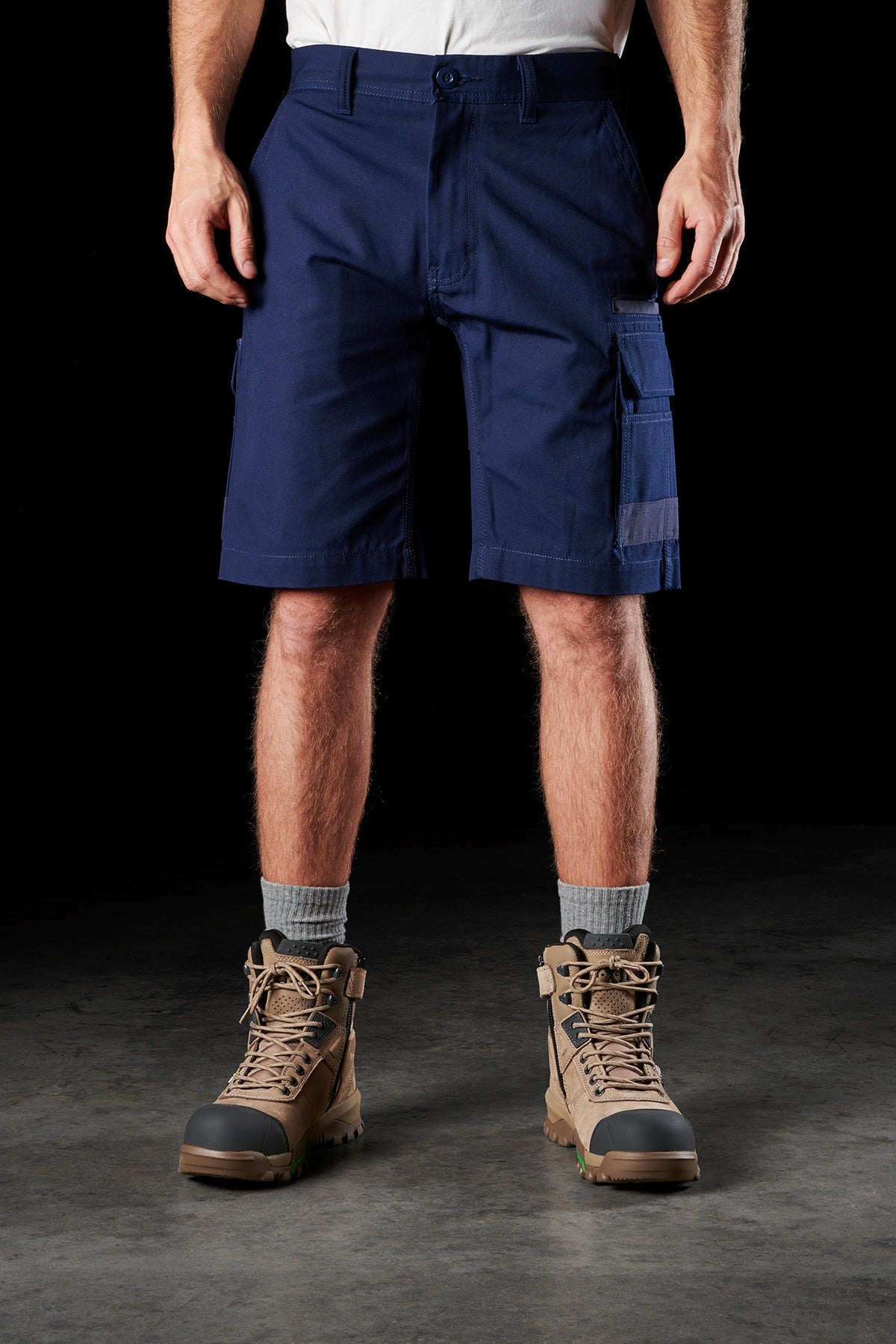 FXD WS-1 Stretch Canvas Work Short in Navy, view 2