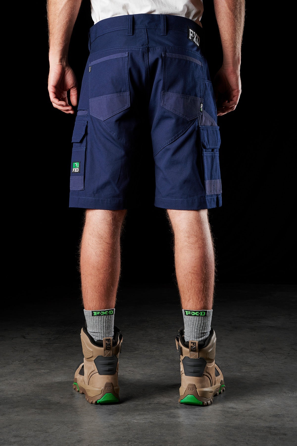 FXD WS-1 Stretch Canvas Work Short in Navy, view 4