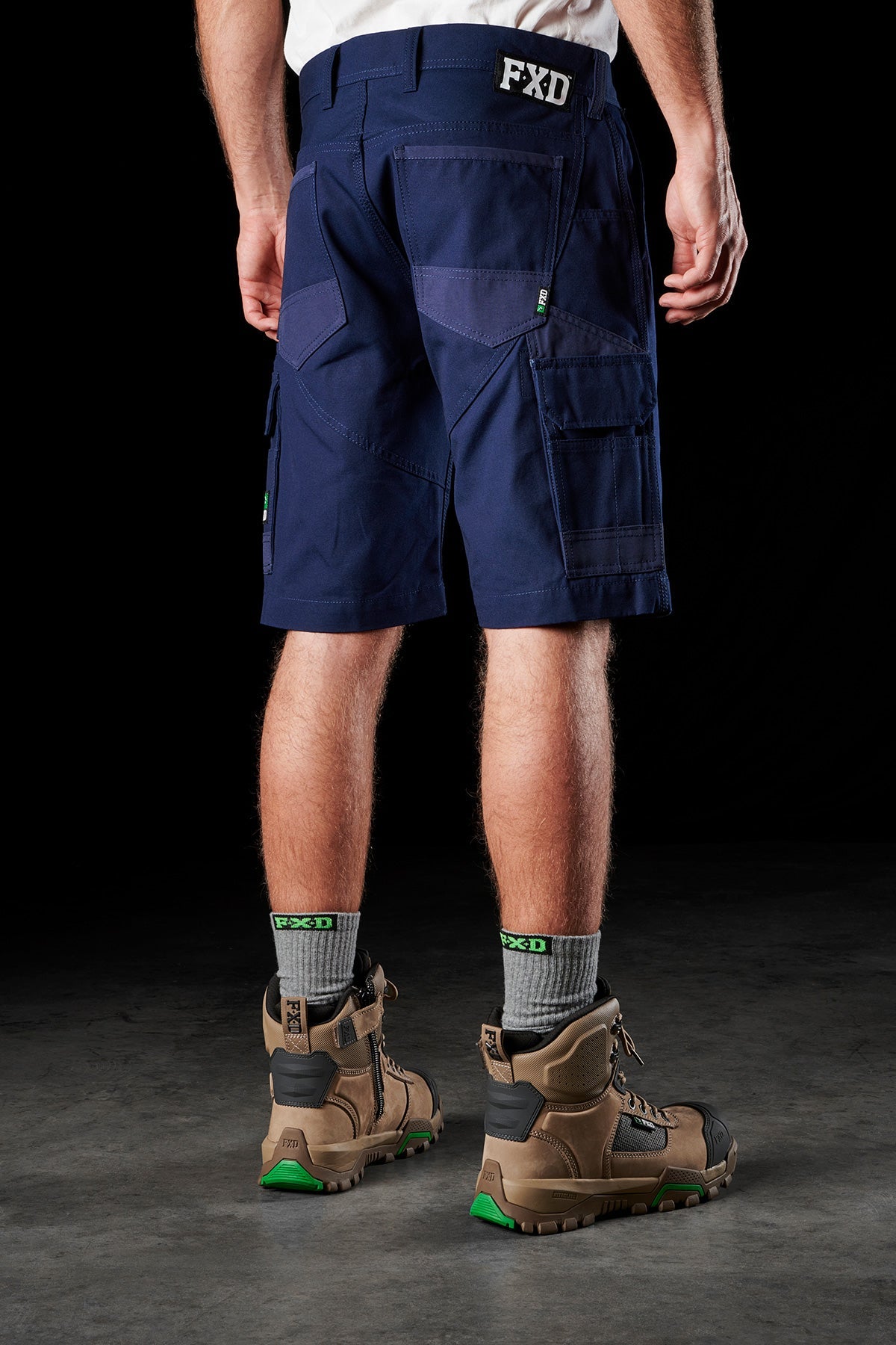 FXD WS-1 Stretch Canvas Work Short in Navy, view 3