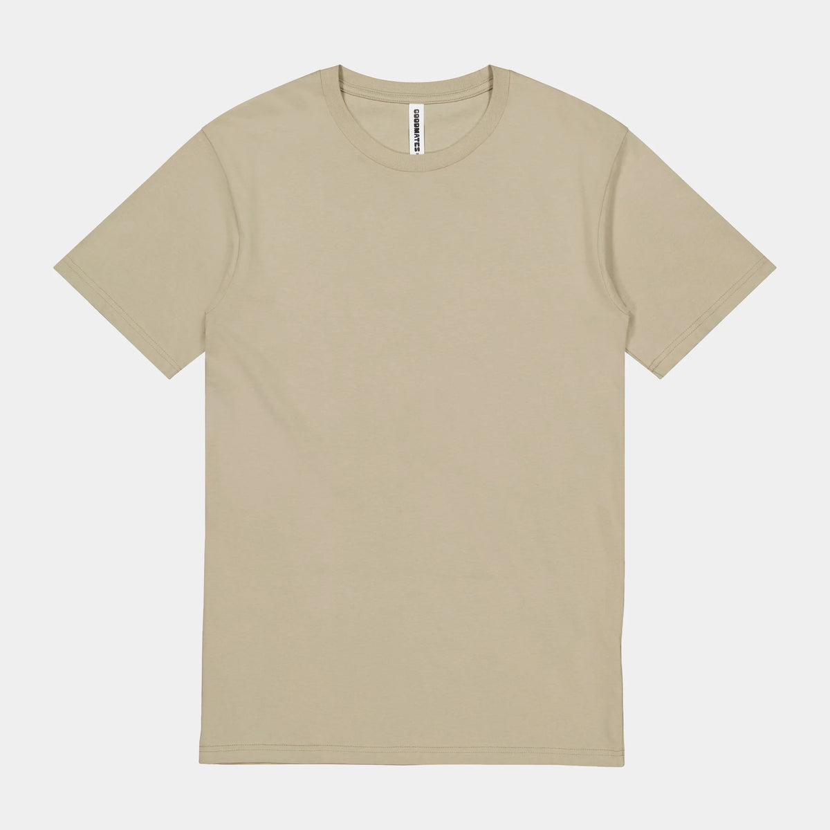 GOODMATES Mens Basis Short Sleeve Tee X1001M in Biscuit