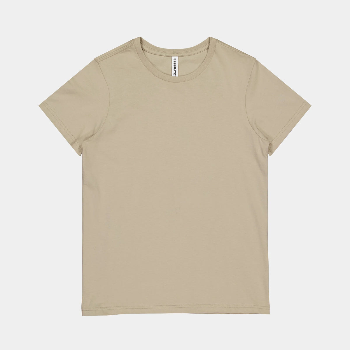 GOODMATES Womens Basis Short Sleeve Tee X1001W in Biscuit