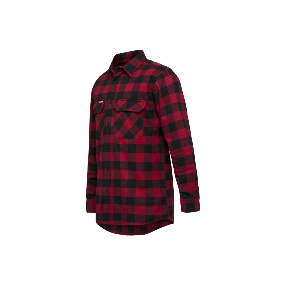 Hard Yakka Long Sleeve Check Flannel Cotton Work Shirt Y07295