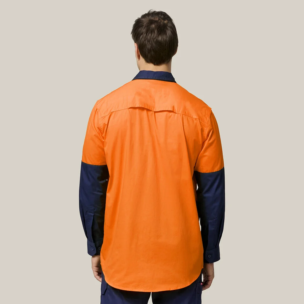 Hard Yakka Core Hi Vis 2 Tone Vented Long Sleeve Shirt Y07558