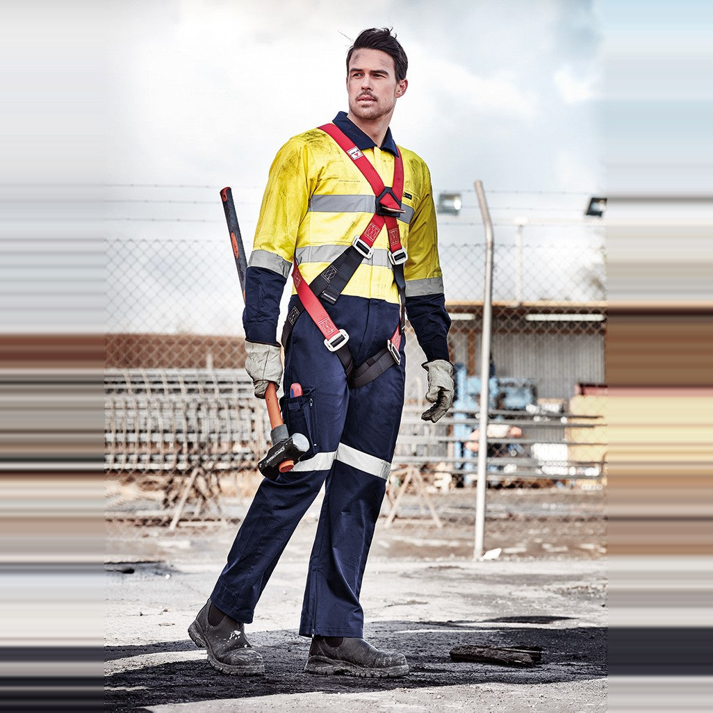 Syzmik Mens Rugged Cooling Taped Overall ZC804, worn by model