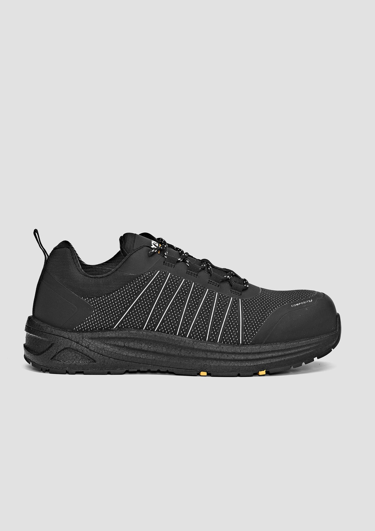 Syzmik UltraLite Lo Black Reflective Safety Shoe ZFL301 - Black (Black Reflective) - side profile