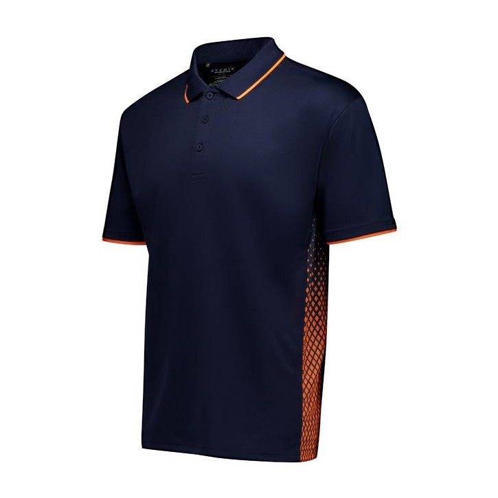Syzmik Mens Spark Short Sleeve Polo ZH165 in Navy/Orange