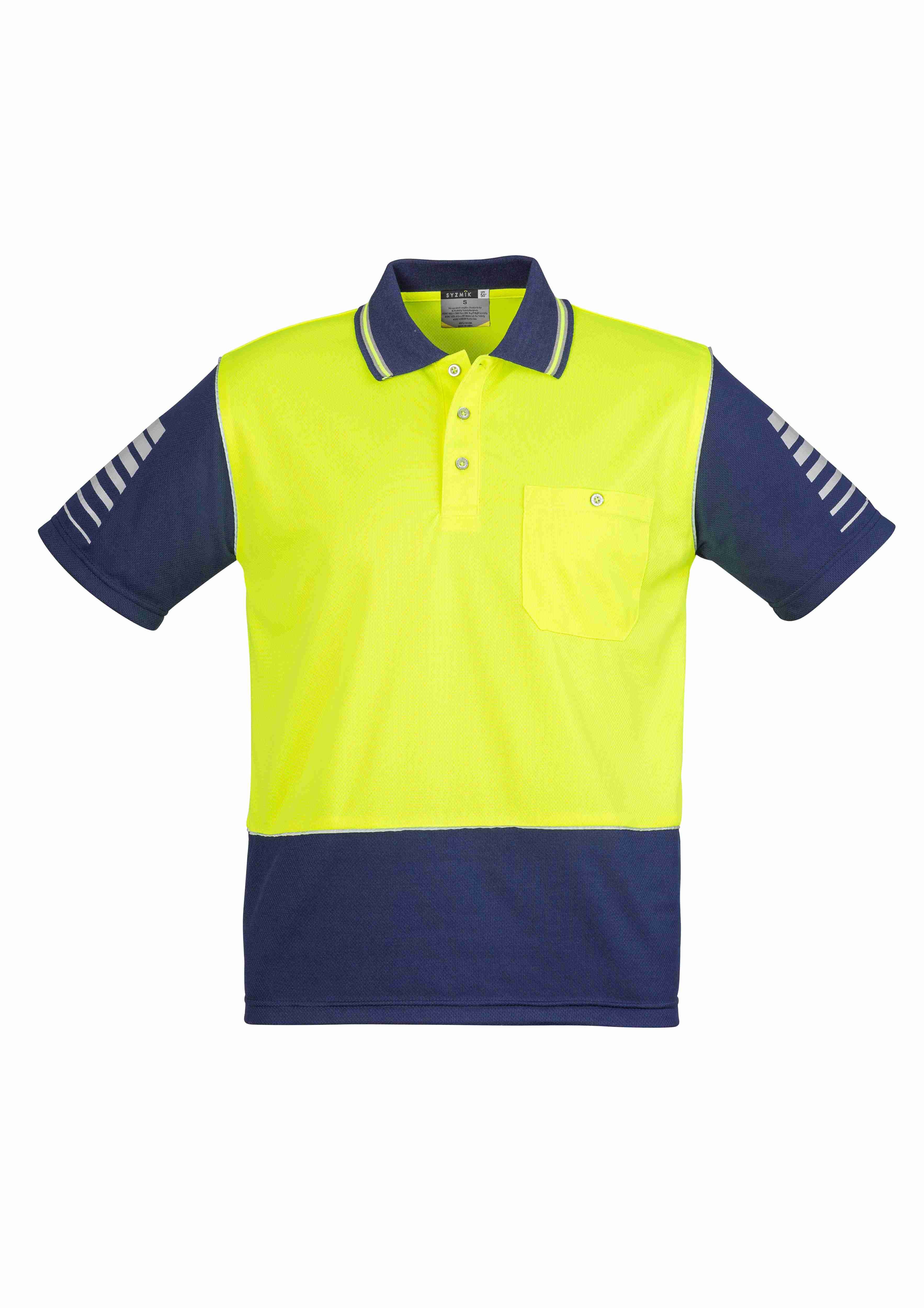Syzmik Mens Hi Vis Zone Short Sleeve Polo ZH236 CLEARANCE