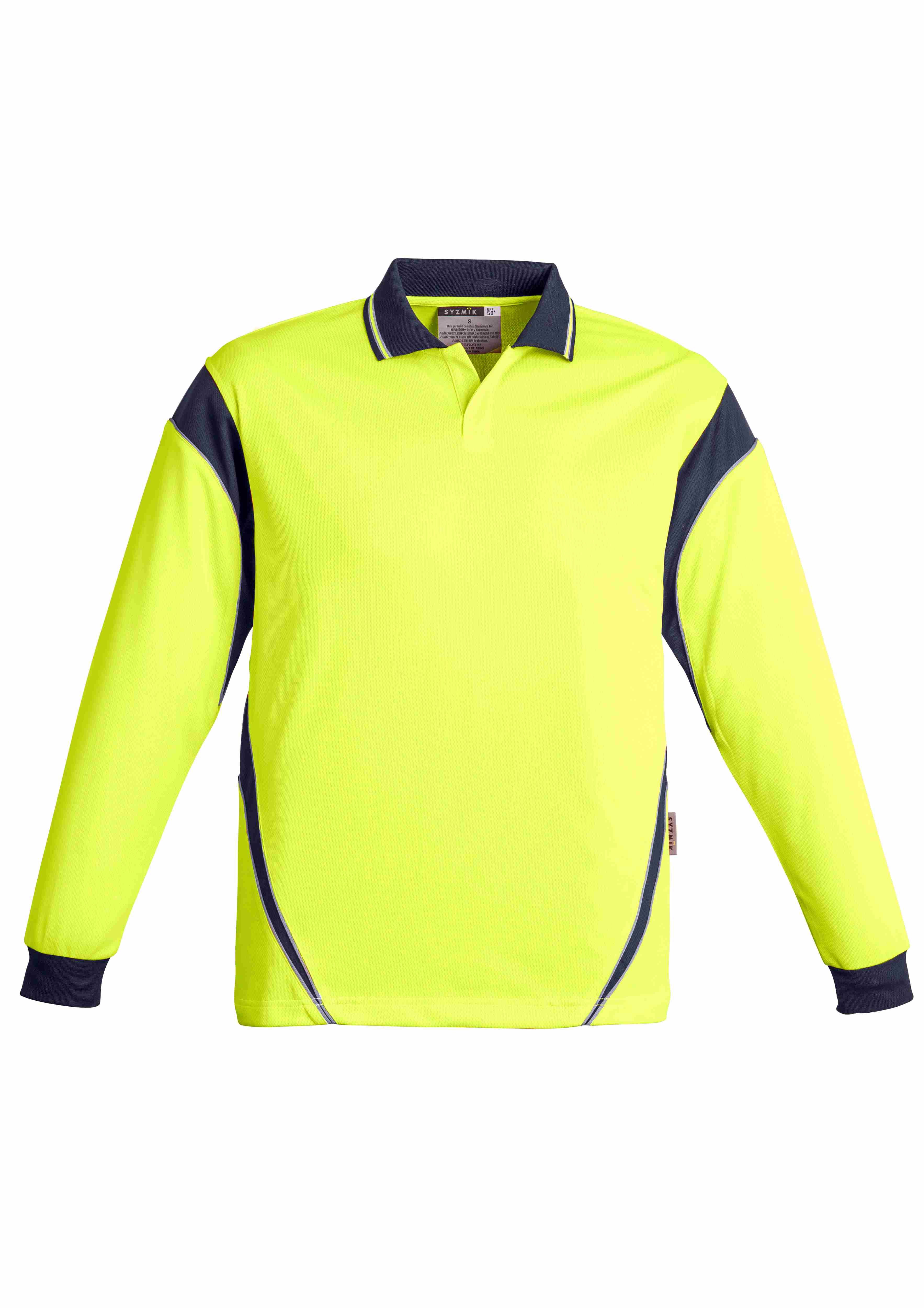 Syzmik Mens Hi Vis Aztec Long Sleeve Polo ZH249