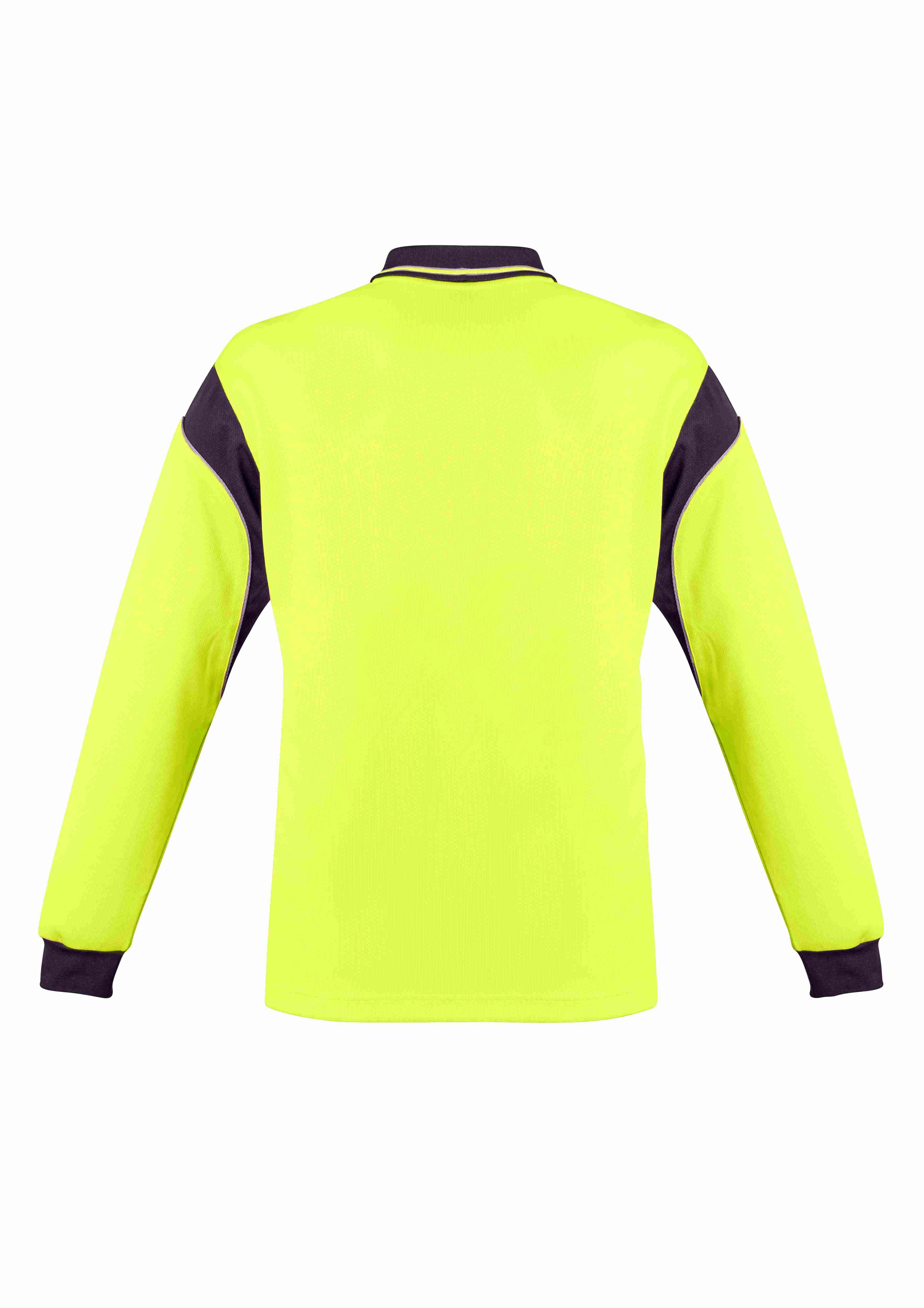 Syzmik Mens Hi Vis Aztec Long Sleeve Polo ZH249