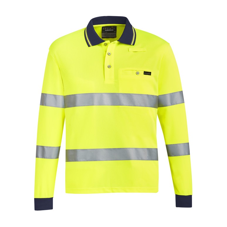 Syzmik Unisex Hi Vis Bio Motion Taped Polo ZH380 in Yellow