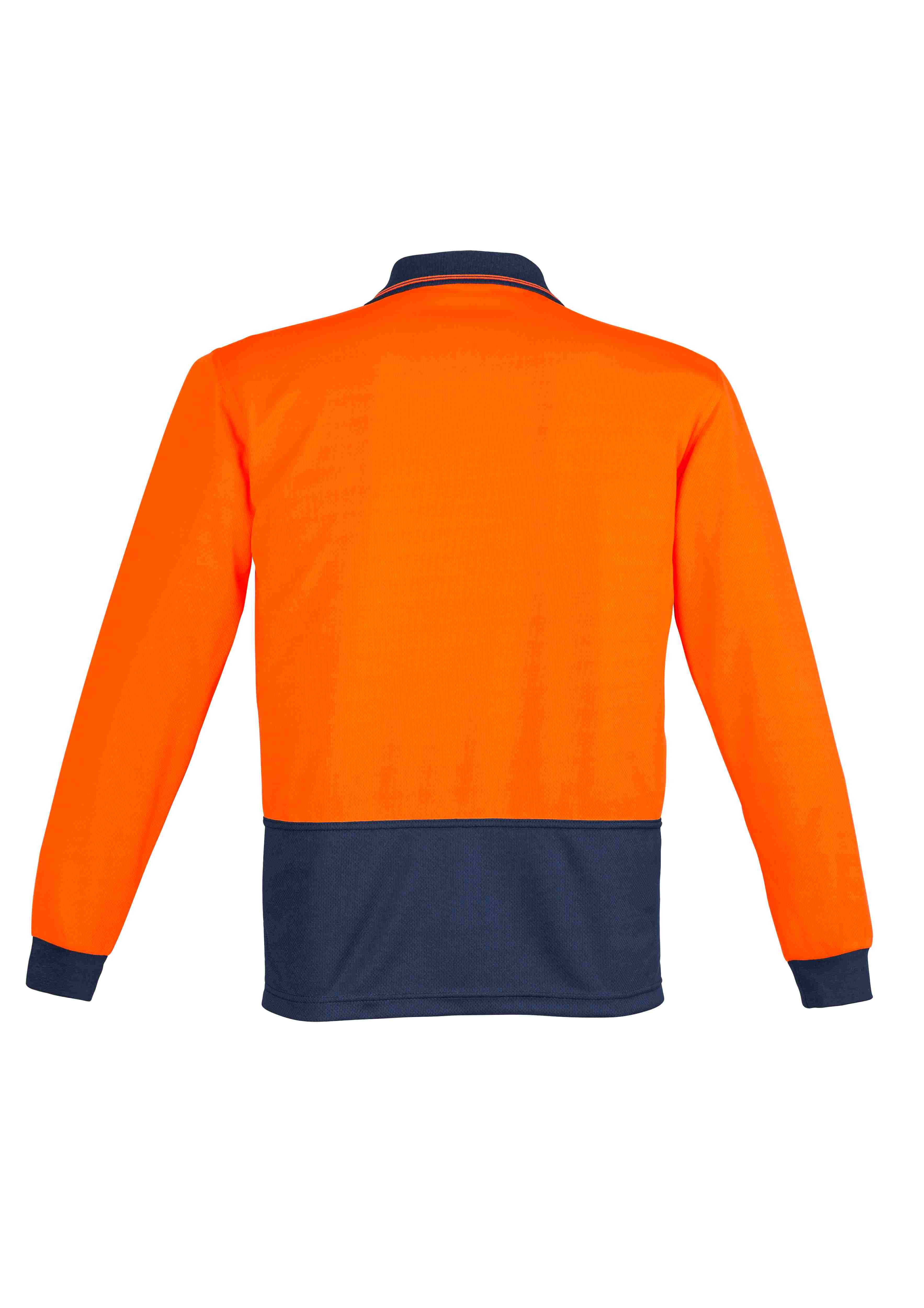 Syzmik Mens Hi Vis Comfort Back Long Sleeve Polo ZH410