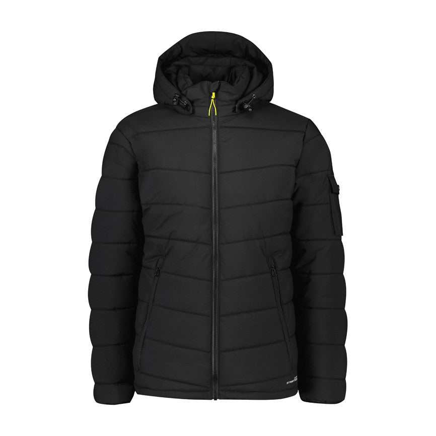 Syzmik Unisex Streetworx Hooded Puffer Jacket ZJ240 in Black