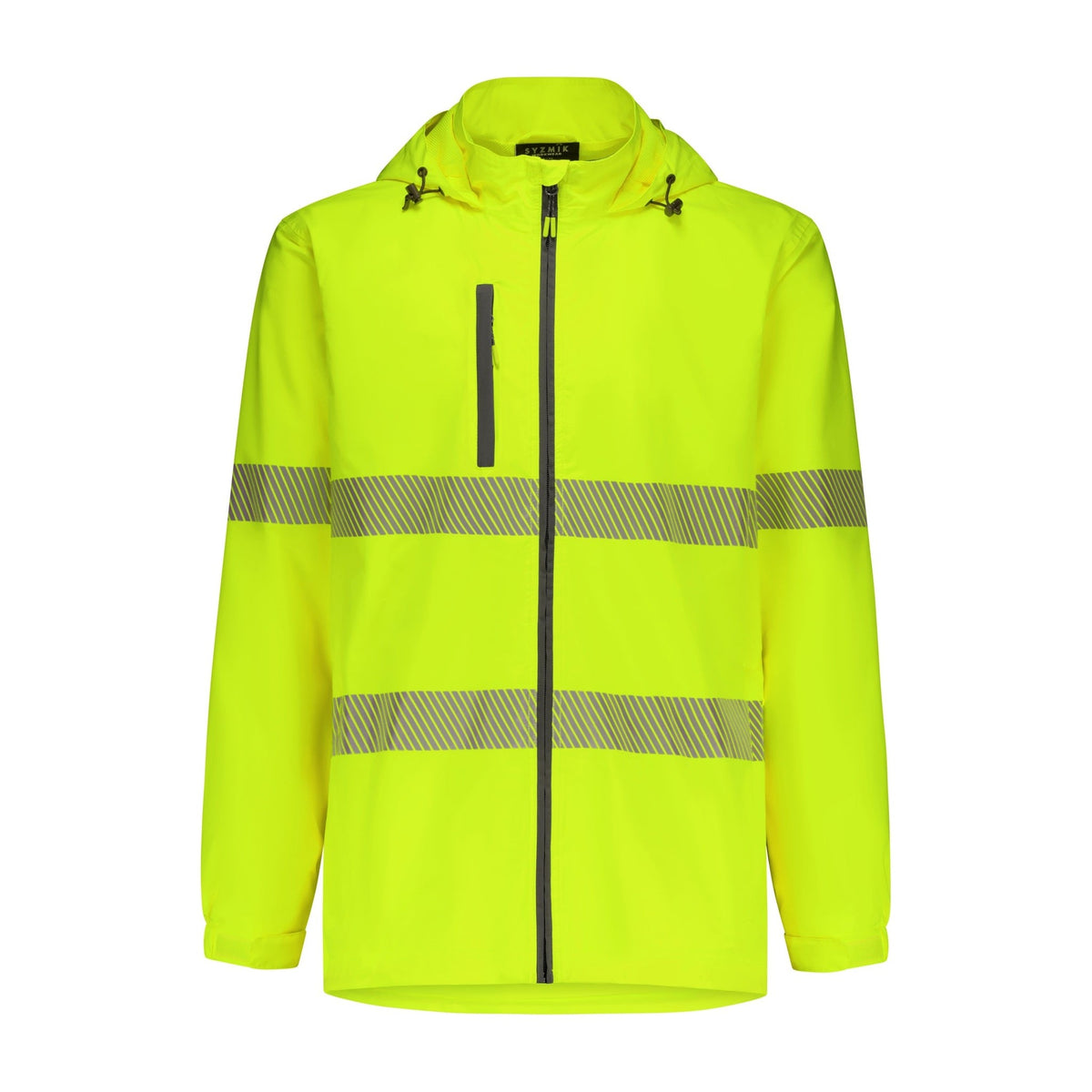 Syzmik Unisex Super Light Segmented Tape Packable Rain Jacket ZJ560 in Yellow