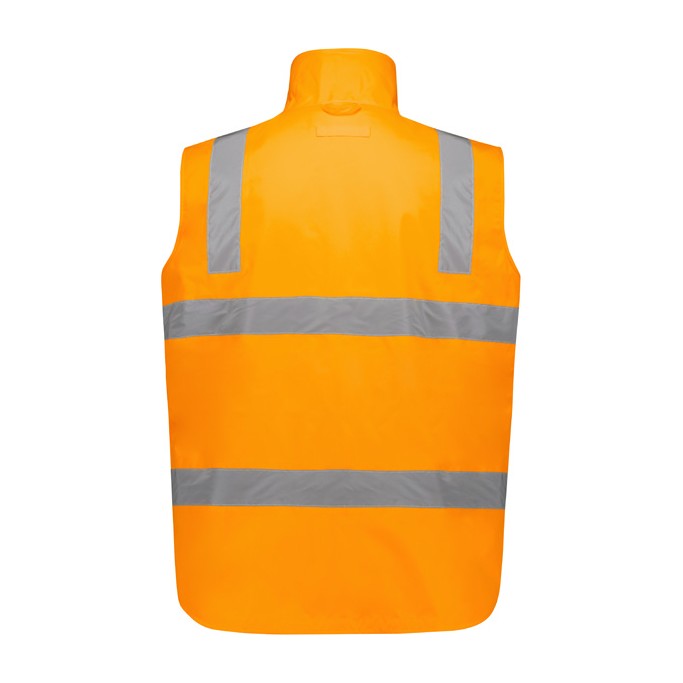 Syzmik Unisex Hi Vis VIC Rail 4 In 1 Waterproof Jacket ZJ580 in VIC Rail Orange, view 5