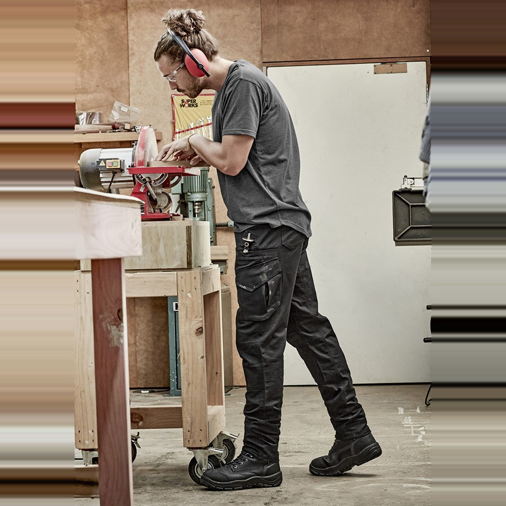 Syzmik Mens Rugged Cooling Stretch Pant ZP604, worn by model