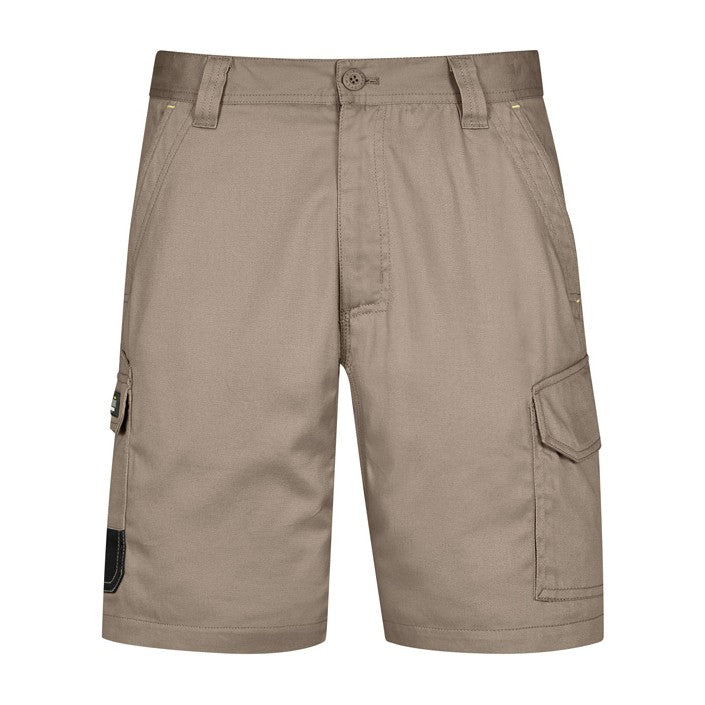 Syzmik Mens Summer Cargo Short ZS146 in Khaki