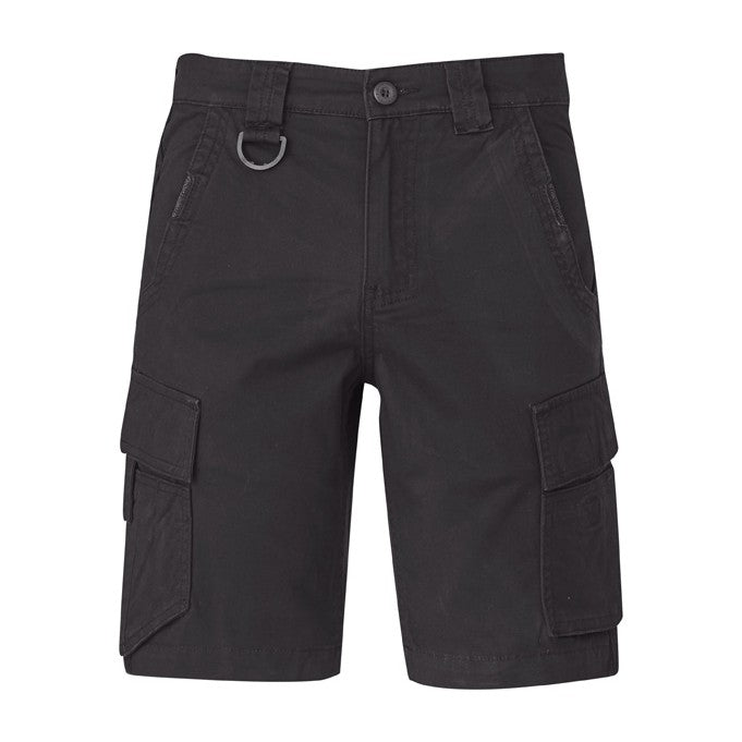 Syzmik Mens Streetworx Curved Cargo Short ZS360 in Charcoal